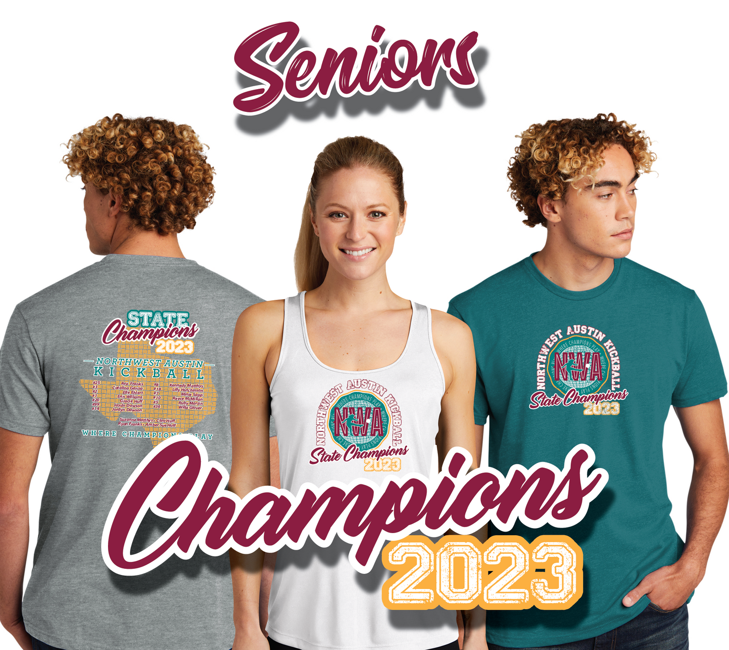 2023 NWA Allstars CHAMPS T-Shirt/Tank Top (SENIORS ROSTER)
