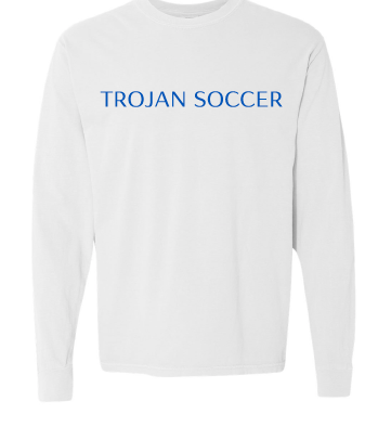 Anderson Trojan Soccer White Long-sleeved Shirt